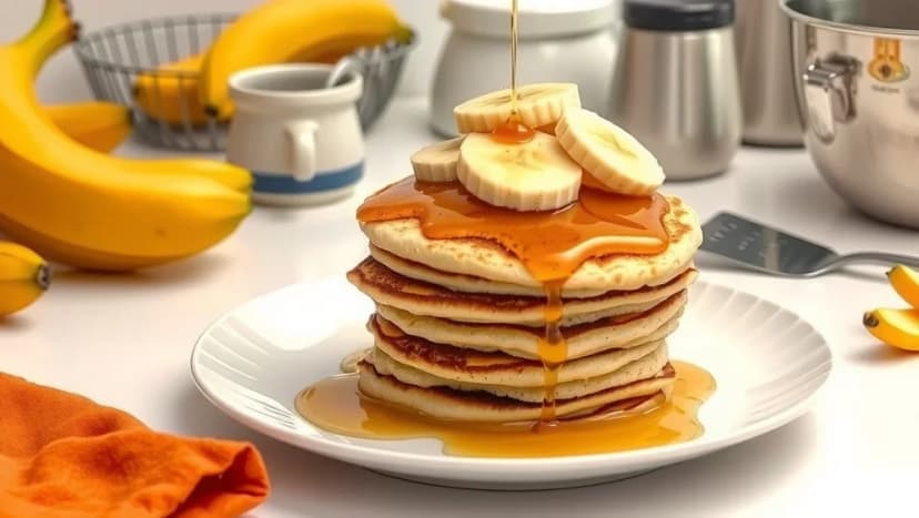 Bananpannkaka utan ägg som smakar gott