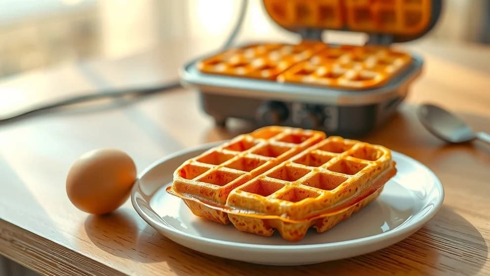 Frasiga våfflor med ägg som smakar gott