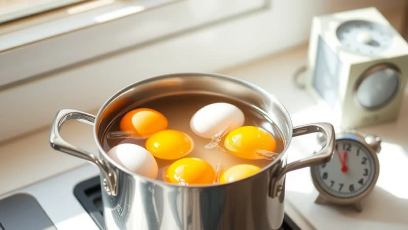 Koka ägg i kallt vatten