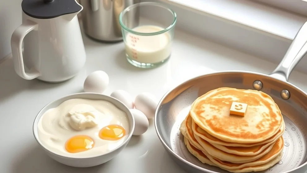 Pannkakssmeten med 2 ägg som fungerar