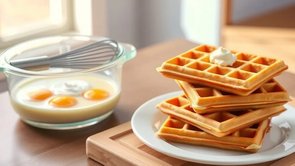Våffelsmet med ägg gör våfflorna bättre