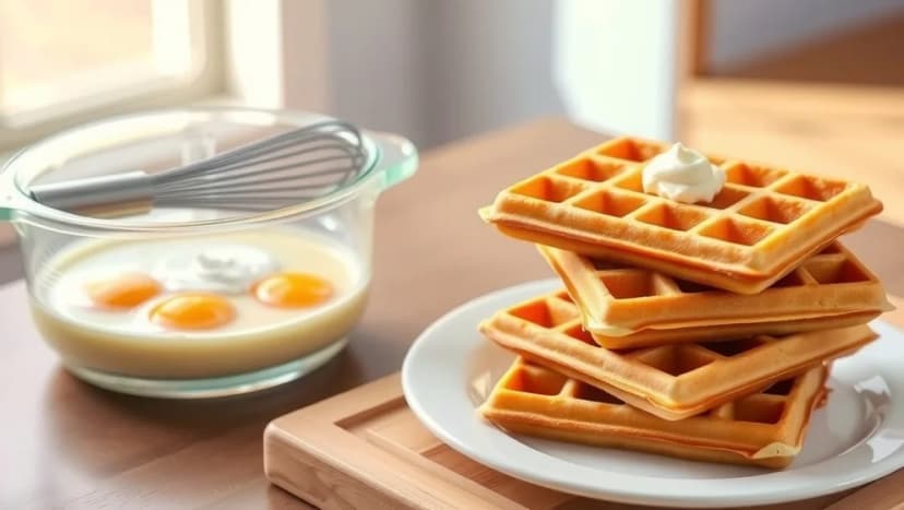 Våffelsmet med ägg gör våfflorna bättre